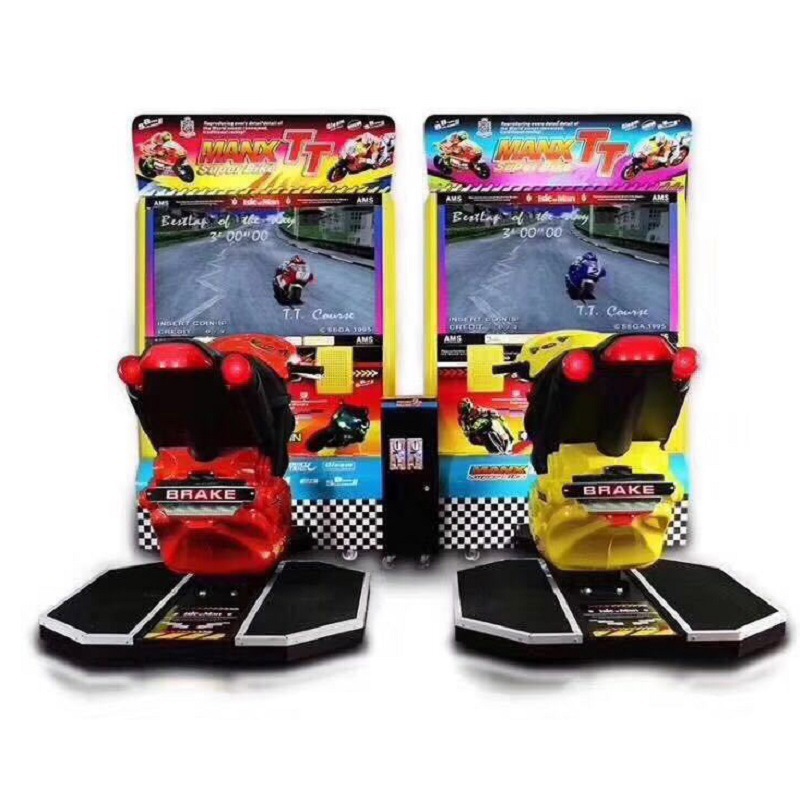 Racing Arcade Cabinet - Münzbetriebener Fahrsimulator, Cooles Motorrad-Rennspiel, 2-Spieler-Arcade-Automat, Motorrad-Rennsimulator