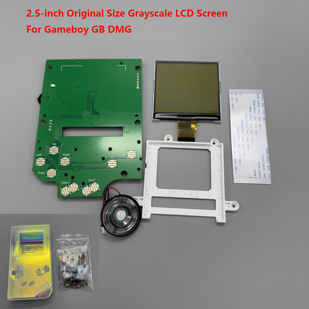 Lcd Screen Arcade - 2,5-Zoll-Graustufen-LCD-Bildschirm für Gameboy GB DMG Spielkonsole,